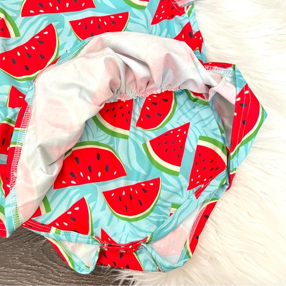 Baby Girl Watermelon Skirt Onesie - Picture 2 of 2